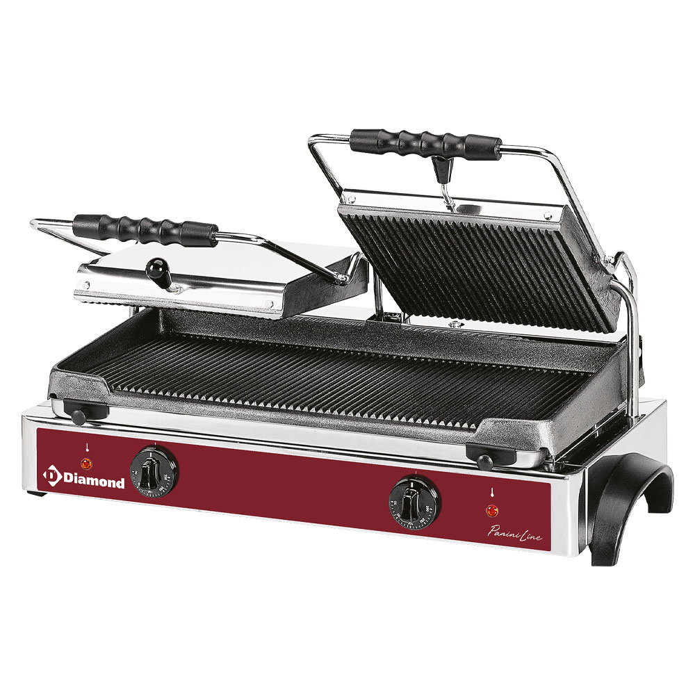 Elektro Kontaktgrill Panini DOPPELT, gerillte Platte Elektro Kontaktgrill Panini DOPPELT, gerillte Platte