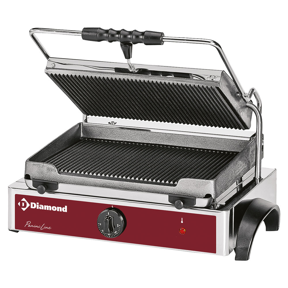 Elektro Kontaktgrill MEDIUM, gerillte Platte Elektro Kontaktgrill MEDIUM, gerillte Platte