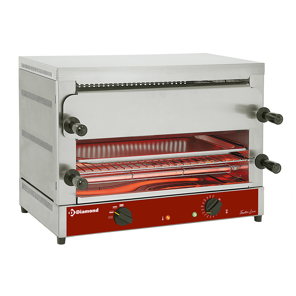 Elektro Salamander-Toaster GN 1/1, 2 Etagen (520x320), "Quarz" Elektro Salamander-Toaster GN 1/1, 2 Etagen (520x320), "Quarz"